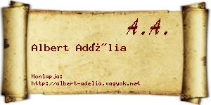 Albert Adélia névjegykártya